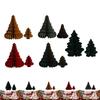 2x Paper Christmas Tree Ornament Christmas Desktop Decoration Foldable Trendy Sculpture for Indoor Bedroom Bookshelf Walkway