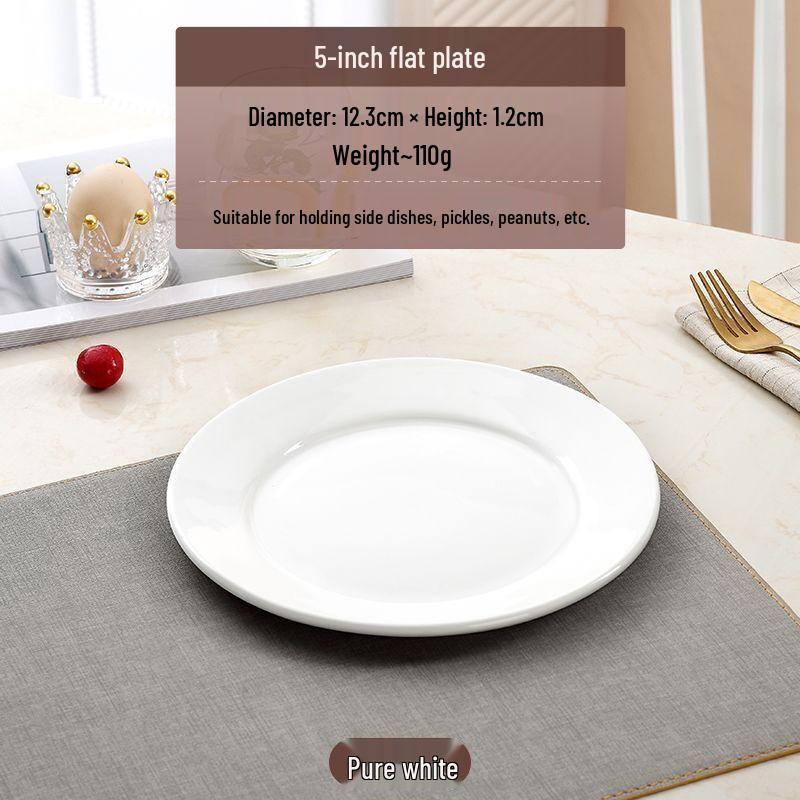 Pure White Ceramic Dinner Plates