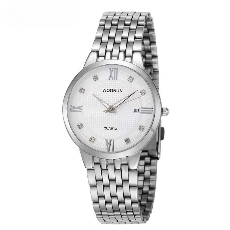 Famous Brand Watches Men Male Waterproof Shockproof Date Clock Silver Steel Quartz Watch Thin Men Watches Classic Hodinky