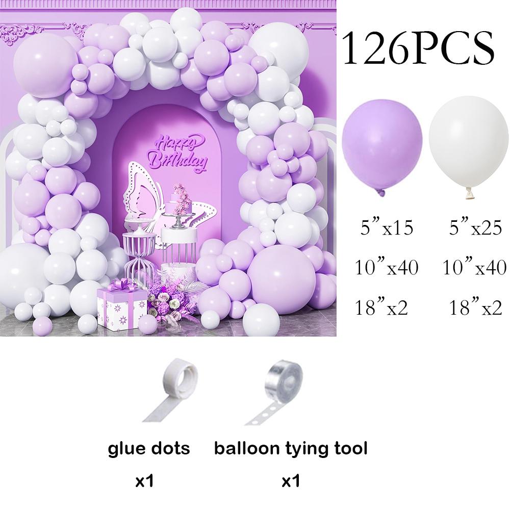 

Pastel Purple Balloons Arch Kit Purple White Balloon Garland Baby Shower Gender Reveal Birthday Party Wedding Anniversary Decor As Picture
