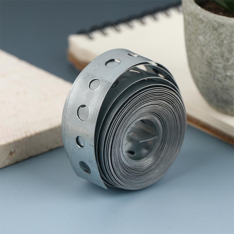 1 Rolle verzinktes Stahlband Aufhängeband vorgelocht Mehrschlitz-Metallband für Rohrabstützungen Aufhängung und Blecharbeiten