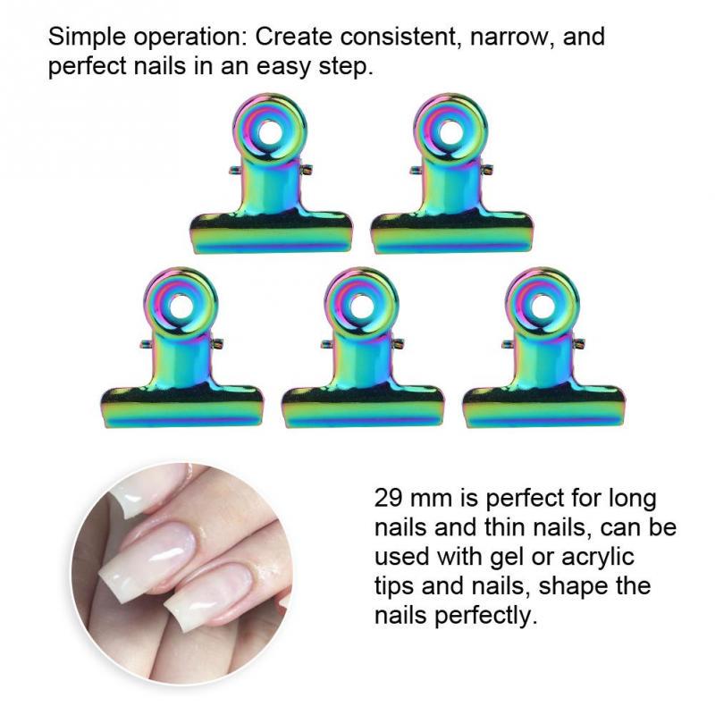 Buy 5pcs Stainless Curve C Nail Extension Clips Multifunctional Nail