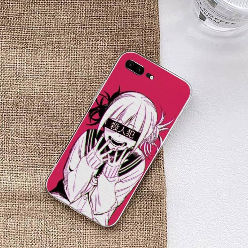 Himiko Toga Boku Phone Case For Huawei P50 P40 P30 Pro Mate 40 30 Pro Nova 8 8i Y7P Honor Transparent Phone Cover