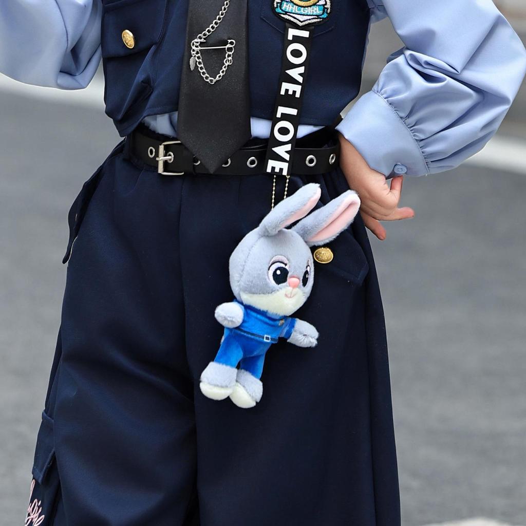 Zootopia Rabbit Police Officer Girl's Cosplay Outfit: Vest & Bloomers Set for Spring/Autumn