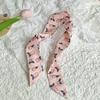 New Luxury Brand Model Small Silk Scarf for Women Hair Band Bag Handle Handbag Ribbon Scarf Neck Scarves Neckerchief