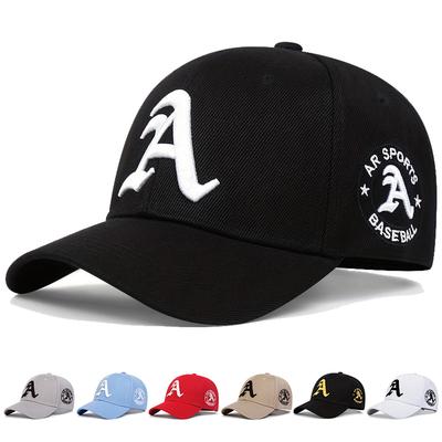 Unisex A Letter Embroidery Baseball Cap Spring And Autumn Outdoor Adjustable Casual Hats Sunscreen Hat