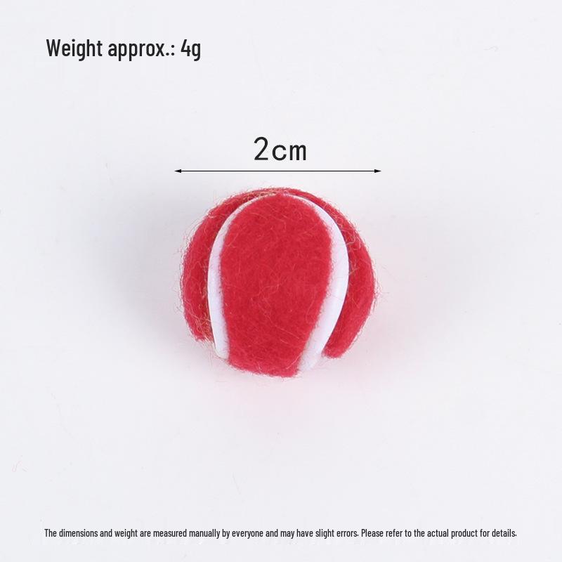 Mini Plush Tennis Ball Keychain - Creative DIY Sports Bag Pendant and Photography Prop