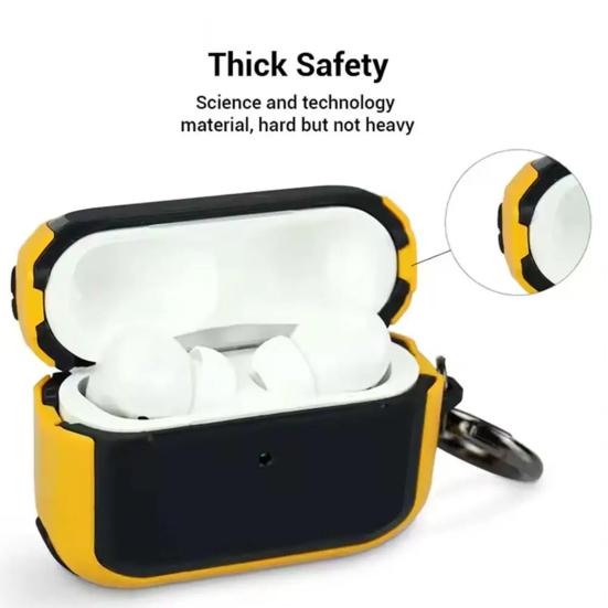 Earphone Case for AirPods Pro 3 Charging Case Portable Shockproof Wireless Earbud Protective Cover Full Coverage Shell Skin with Metal Ring