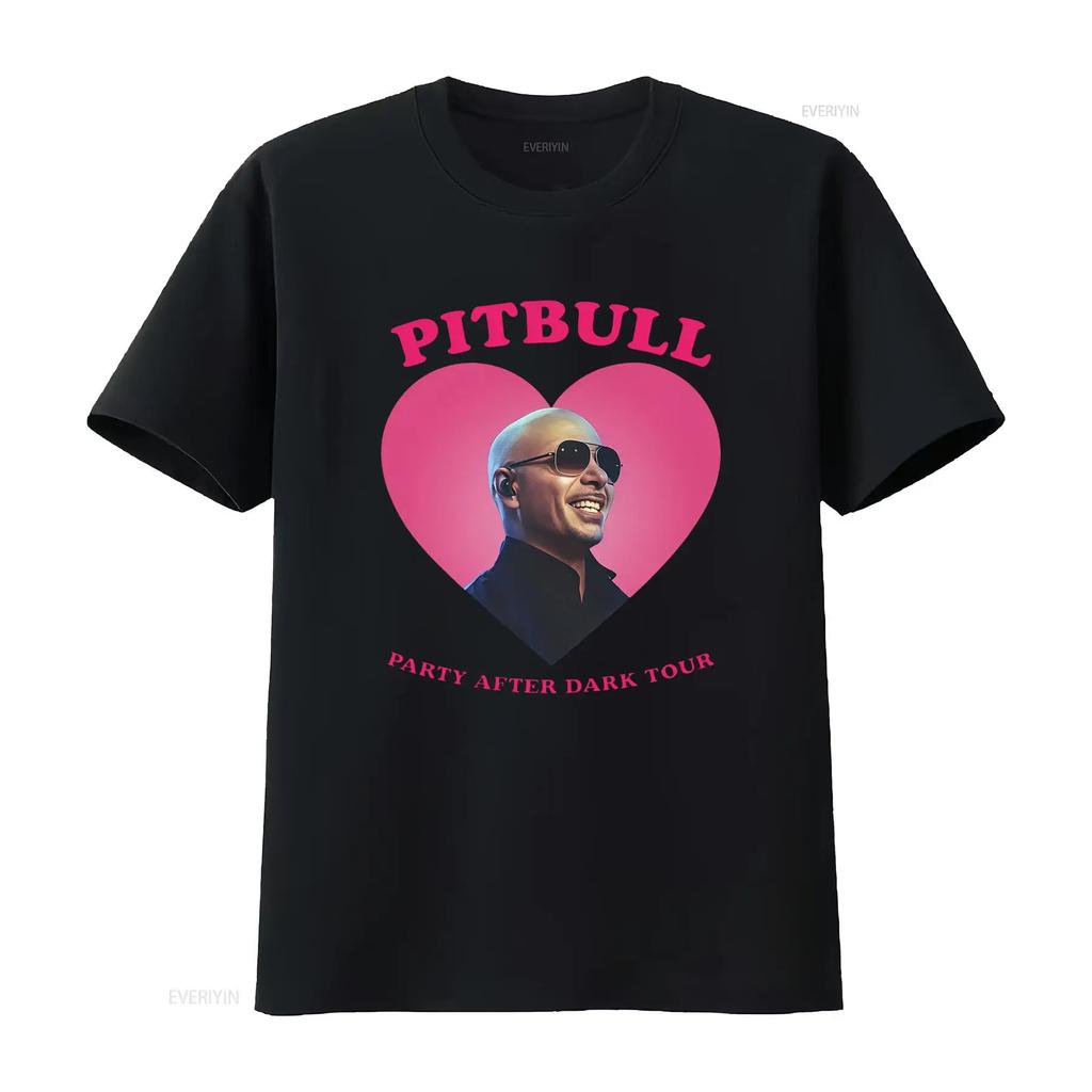 Pitbull Party After Dark Tour Mr Worldwide Maglietta alla moda elegante per i fan vintage lavata versatile abbigliamento da stilista