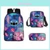 Stitch Cartoon Backpack For Kids Oxford Fabric Waterproof School Bag With Breathable Straps