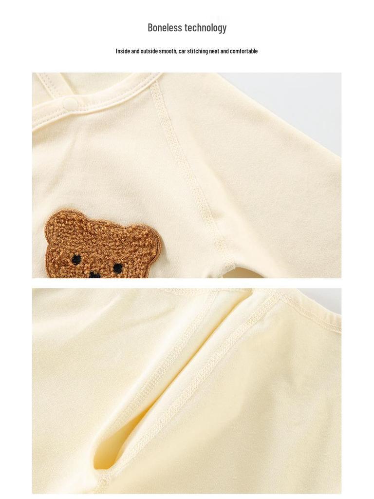 Spring Newborn Cotton Romper - Long Sleeve Onesie for Girls