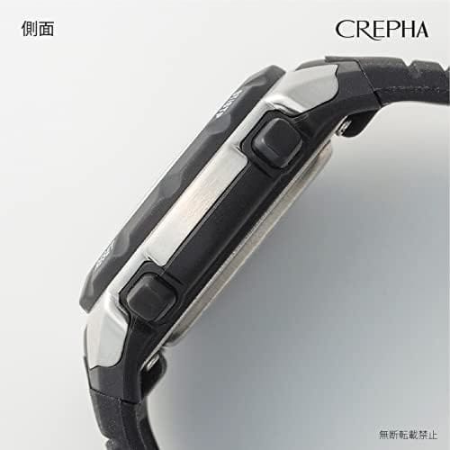 Klefer Men's Digital Watch, Waterproof, Stopwatch, Urethane Strap, Blue, Black, TS-D060-BK