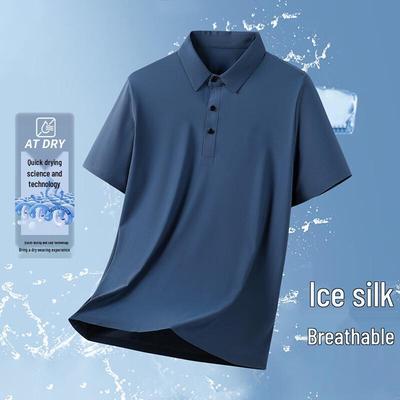 MEDE Men's Ice Silk Quick-Dry Polo Shirt