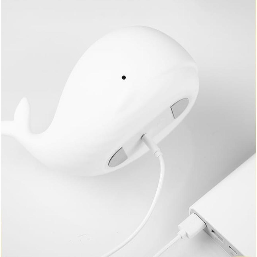 LED Night Light Pat The Silicone Light Cute Whale Animals Lamp Home Bedroom Bedside USB Charging Lights Decor for Birthday Gift