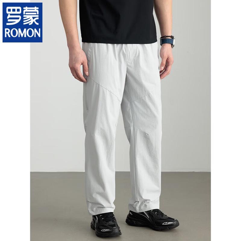 ROMON Men's Old Money Style Straight-Leg Casual Pants