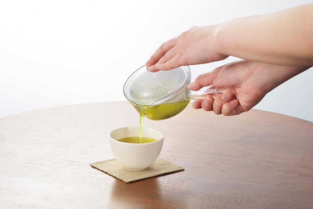 Akebono Sangyo Stainless Steel Mesh Made in Horizontal Transparent Design for Easy Tea Easy to Stainless Steel Clear Teapot 260ml Teapot, Kyusu-style,