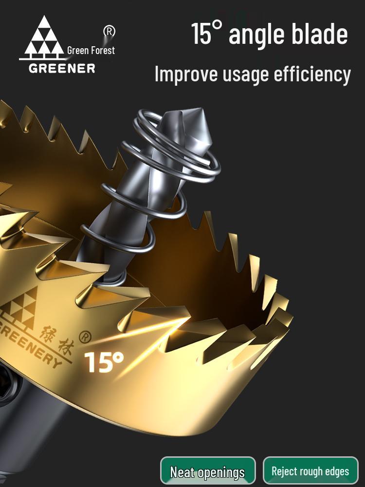 Green Forest Stainless Steel High-Speed Hole Saw Drill Bit Set for Metal and Steel Plates