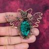 Faceted Zambian Emerald Gemstone Pendant Copper Wire Wrapped Butterfly Pendant