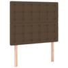 Maison Exclusive - Tête de lit marron foncé 100x5x118/128 cm Tissu