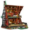 MOULD KING 16053 Streetview Baustein Die MOC Weihnachtshütte im Wald mit Led-Teilen Modell Spielzeug Kinder Weihnachtsgeschenke