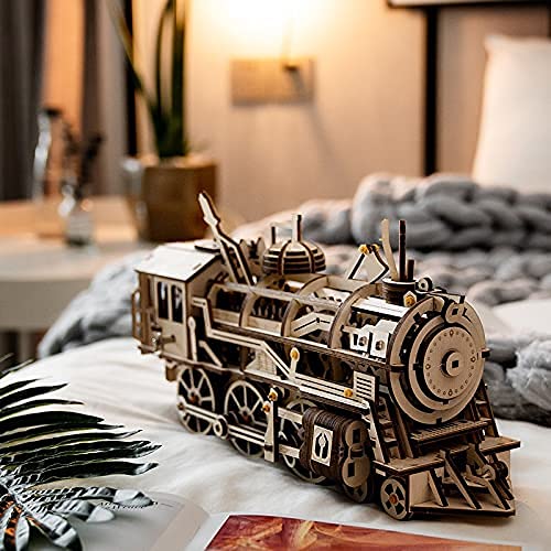 Tsukurundesu® Moving 3D Wooden Puzzle Series (LK701 Locomotive) with Japanese Instructions