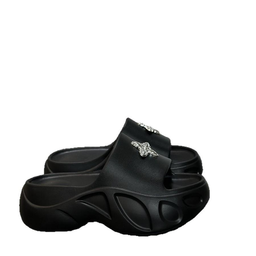 Thick-soled slippers women's new summer outer wear summer cool slippers go out to increase the height of students