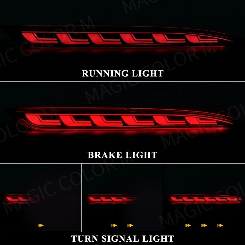 For Tesla Model 3 Model Y 2018     2023 Led Rear Bumper Reflector 3 Functions Brake Light Dynamic Turn Signal
