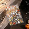 Waterproof Nail Stickers Halloween Art Stickers, Cartoon Pumpkin Ghost Bat Decals for Manicure Accessories Decorations, Self-Adhesive Holiday Women