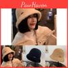 Winter Knit Cozy Bucket Hat Women Warm Fluffy Large Brim Fashion Accessory
