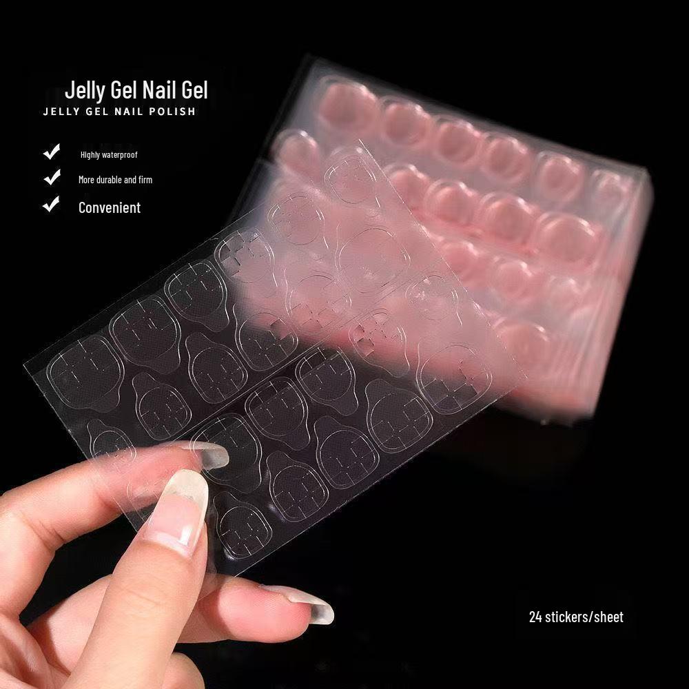 Ultra-thin Waterproof Blue Jelly Glue: Long-lasting Double-sided Nail Art Adhesive Sticker, Extra Sticky and Upgraded Version