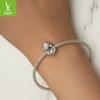 Moonstone Parent-Child S925 Sterling Silver Beads, Warm Mother'S Day Handmade Diy Bracelet Beads