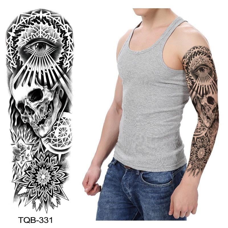 Emmy Full Arm Big Flower Arm Big Pattern Tattoo Sticker Set Water Transfer Disposable Tattoo