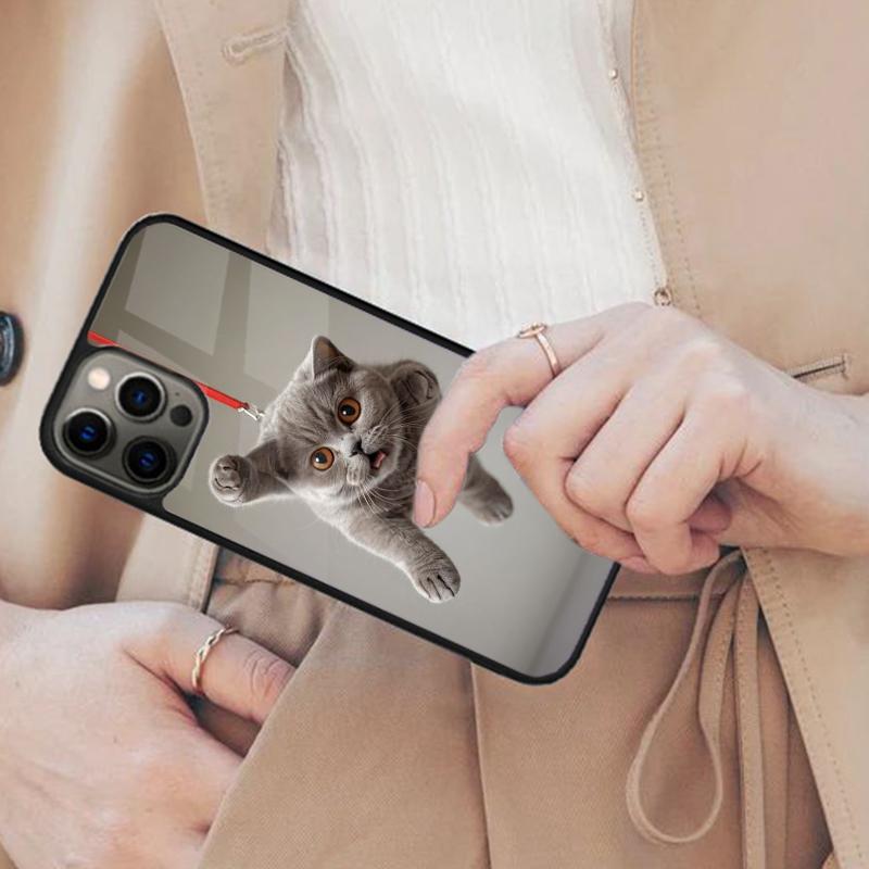 Closeup British Shorthair Cat Yellow Eye Magnetic Phone Case For iPhone 17 Air 16 14 13 12 Pro Max 15 Plus MagSafe Cover