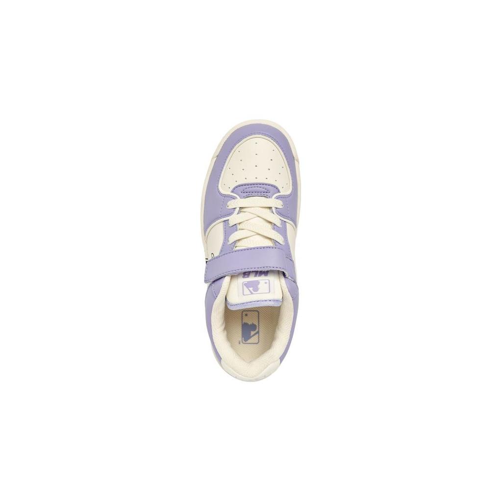 New MLB Chunky Liner Cushioning, Wear Resistant Low Top Kids' Skateboarding Shoes White Purple Kids' 7ASXCA13N-43VOL