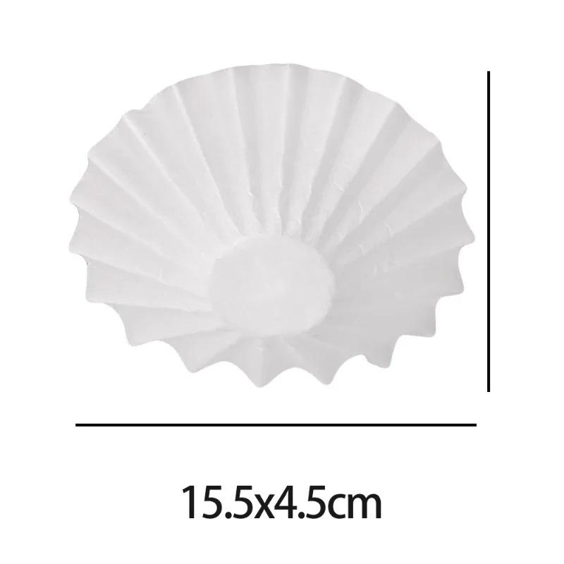 50/200Sheets White Coffee Filters Single Serving Paper for Coffee Machine 15CM White Filter Paper Cake Cup Coffee Paper Bowl