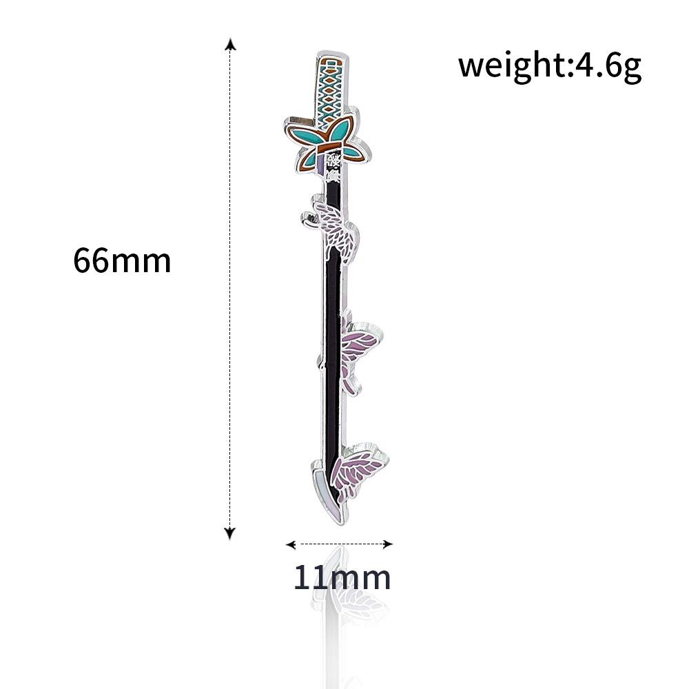 Demon Slayer: Nine Pillars Nichirin Sword Brooch - Rengoku, Muichiro, Sanemi Cosplay Badge