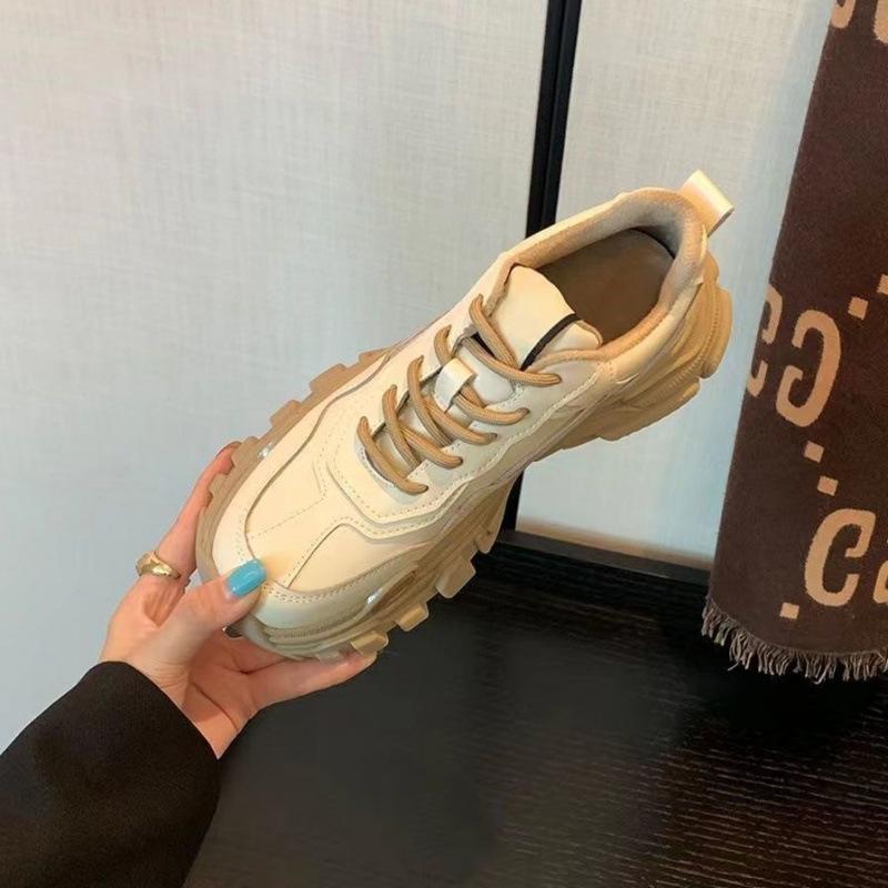 

Туфли для папы на платформе с сырными ломтиками, женская обувь Ins Tide 2024, весна, осень и зима, новые супертонкие туфли с низким верхом для спорта и отдыха 40