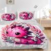 3pcs Mini Dragon Quilt Cover Set (1 Quilt Cover + 2 Pillowcases Without Pillow Core), High-Definition Printing for Home and Dormitory.H065
