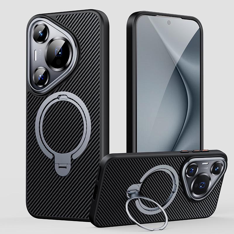 Huawei Pura 70 Pro MagSafe Carbon Fiber Rotating Stand for P70 Ultra Case
