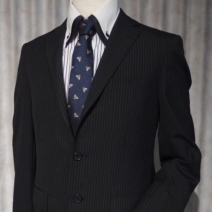 [CUFFSMANIA] Navy Blue Bee Pattern Tie - Funny, Unique, and Interesting
