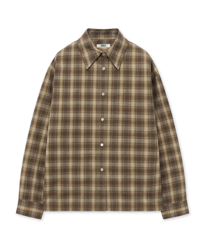 THE SATURDAY EVENING POST Vintage Check Shirts_Brown