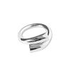 Korean Retro Geometric Wide-Edge Open Ring for Women