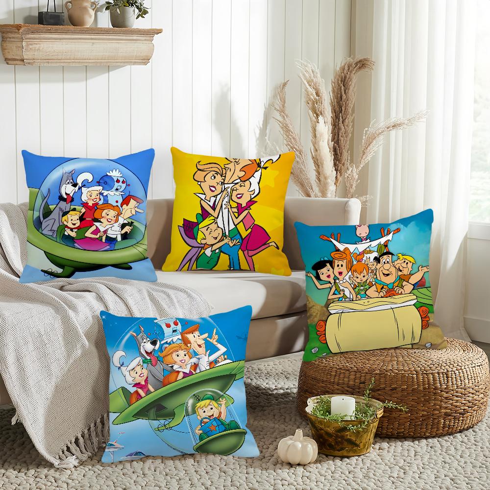 Cartoon The J-Jetsons Pillow Case Home Cushion Cover Suitable For Office Sofa Car Suitable For All Seasons