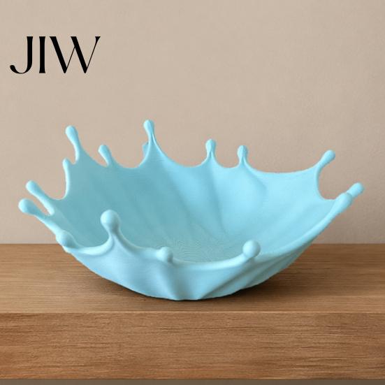 Coastal Style Organizer 3D Printed Jewelry Tray for Rings Earrings Bracelets, Ocean Splash Boho Home Decor Trinket Dish, Decorative Desktop