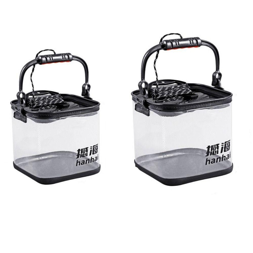 Foldable Live Fish Bucket Thickened EVA Water Pail Fishing Tackle Tool Fishing Accessories