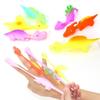Novelty dinosaur finger slings sticky catapult toy 6/12/18PCS light rubber prank flying fun game stress relieving toy gifts