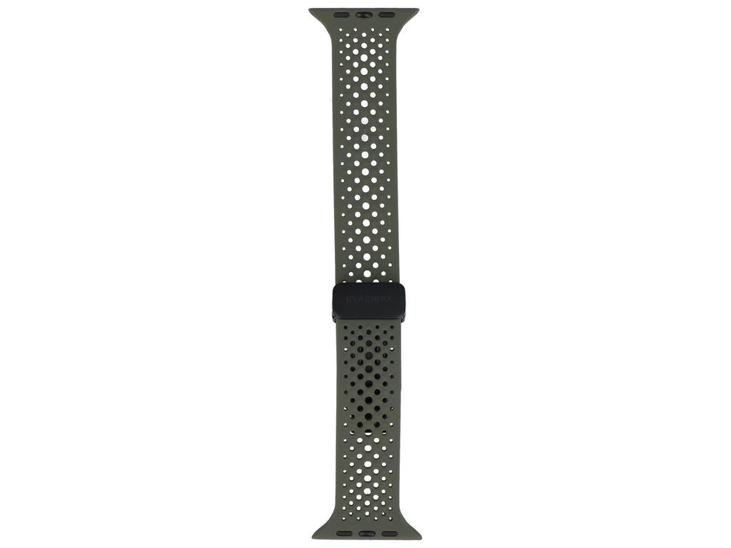 New GlacierX Silicone Air Dot Magnetic Ashwood Green Smartwatch Strap for Apple Watch 42/44/45/49mm Dark Green