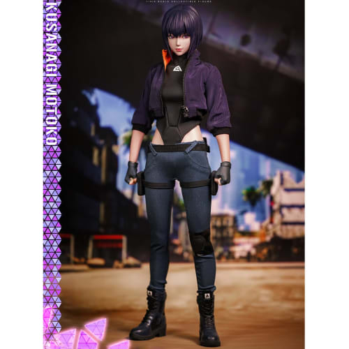 HiPlay DAMTOYS 1/6 Scale Ghost in the Shell: Kusanagi Motoko Casual Ver. DMS042 Movable Eyes Articulated Figure, Painted and Completed