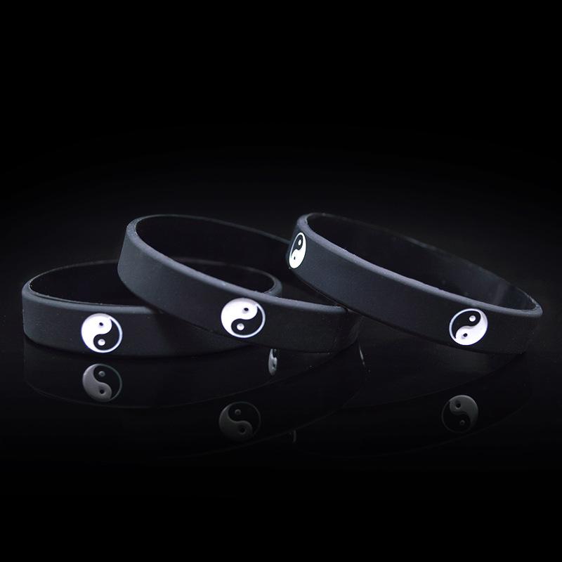 Stylish Silicone Tai Chi, Street Dance, & Hip Hop Band Bracelet