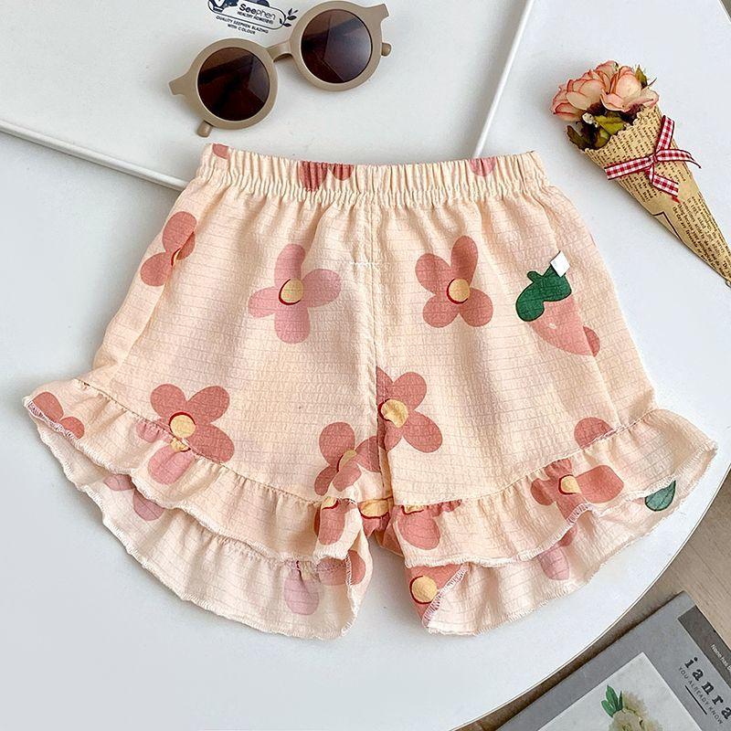 Girls' Summer Shorts Children's Baby's New Loose Outer Pants Lace Thin Design